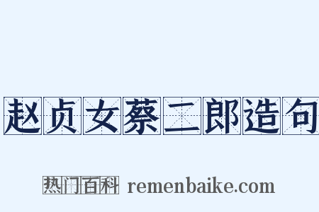 赵贞女蔡二郎造句是什么意思的图片